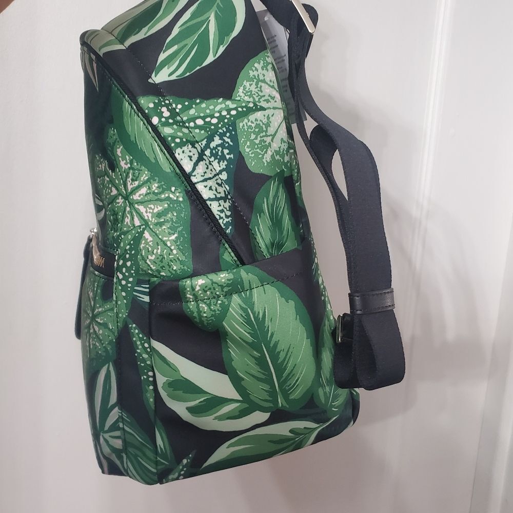 Kate Spade Tropical Palms and Monstera Leaves Nylon Backpack - Picture 9 of 13